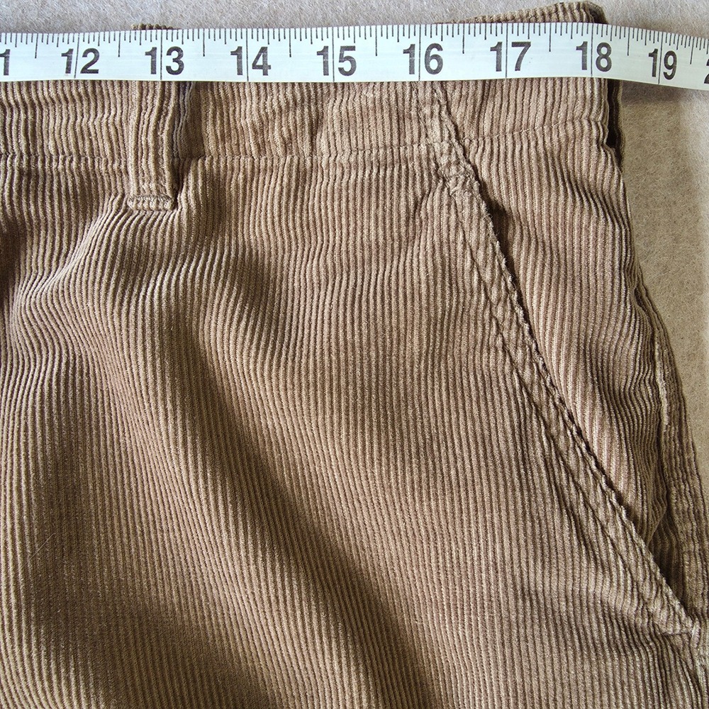 GAP Y2K Loose Fit Corduroy Pants 36x30 Brown Baggy Straight Leg Skater Grunge - Picture 8 of 13